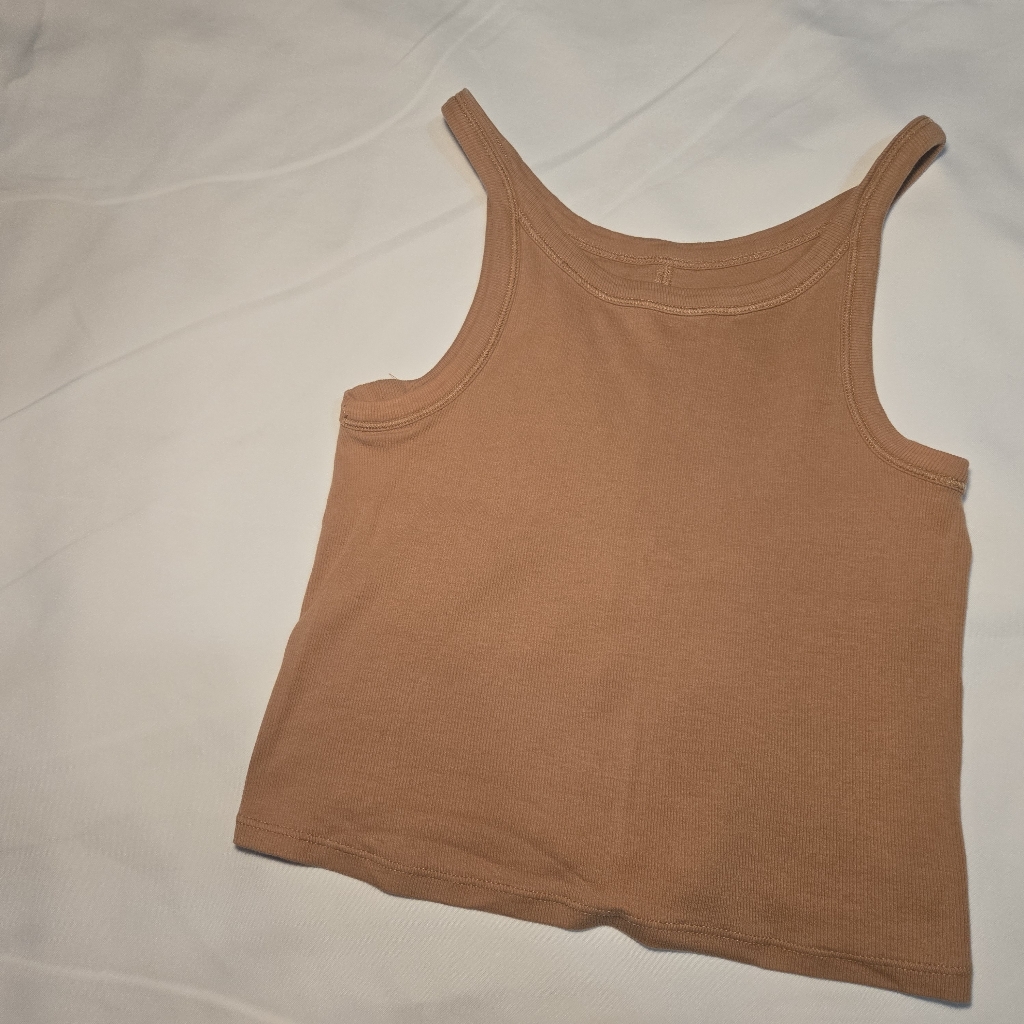 Everlane Brown Sleeveless Crop Top